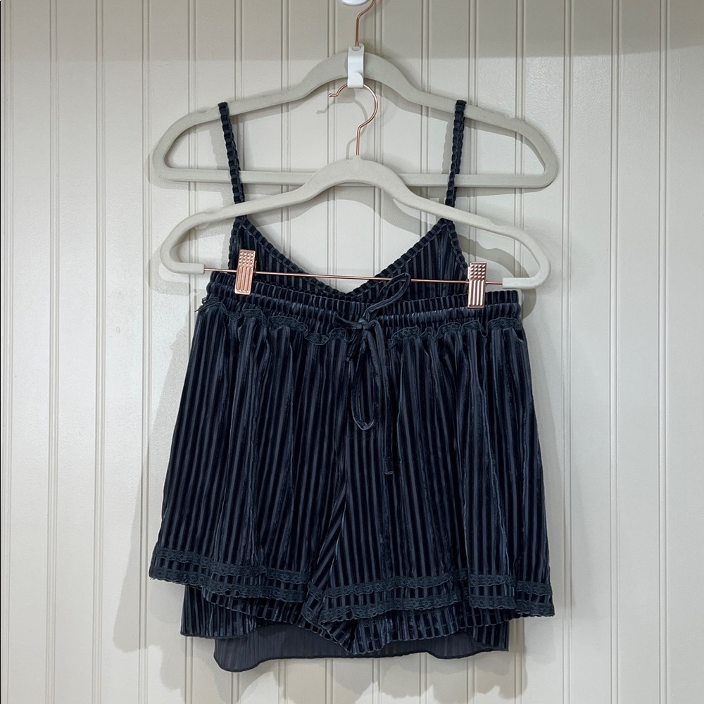 POL Velvety Cami Short Lounge set- Dark Gray NWOT